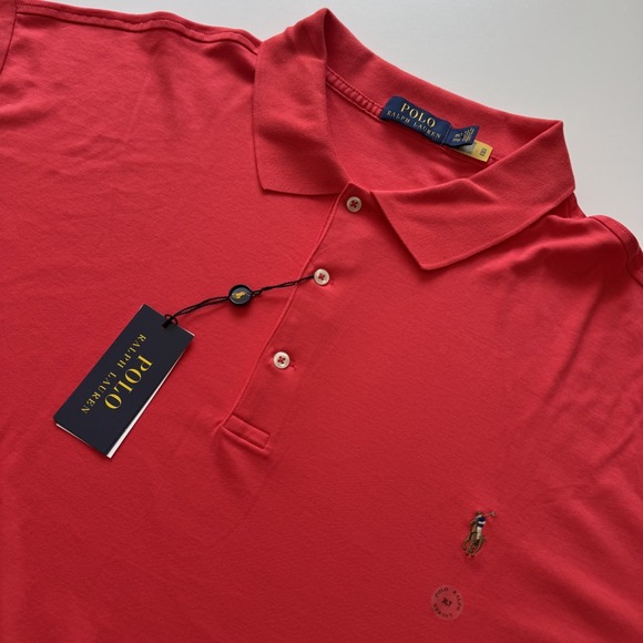 POLO RALPH LAUREN Soft Cotton Polo Shirt Mens 3LT (3XLT) Red Classic - Picture 1 of 16